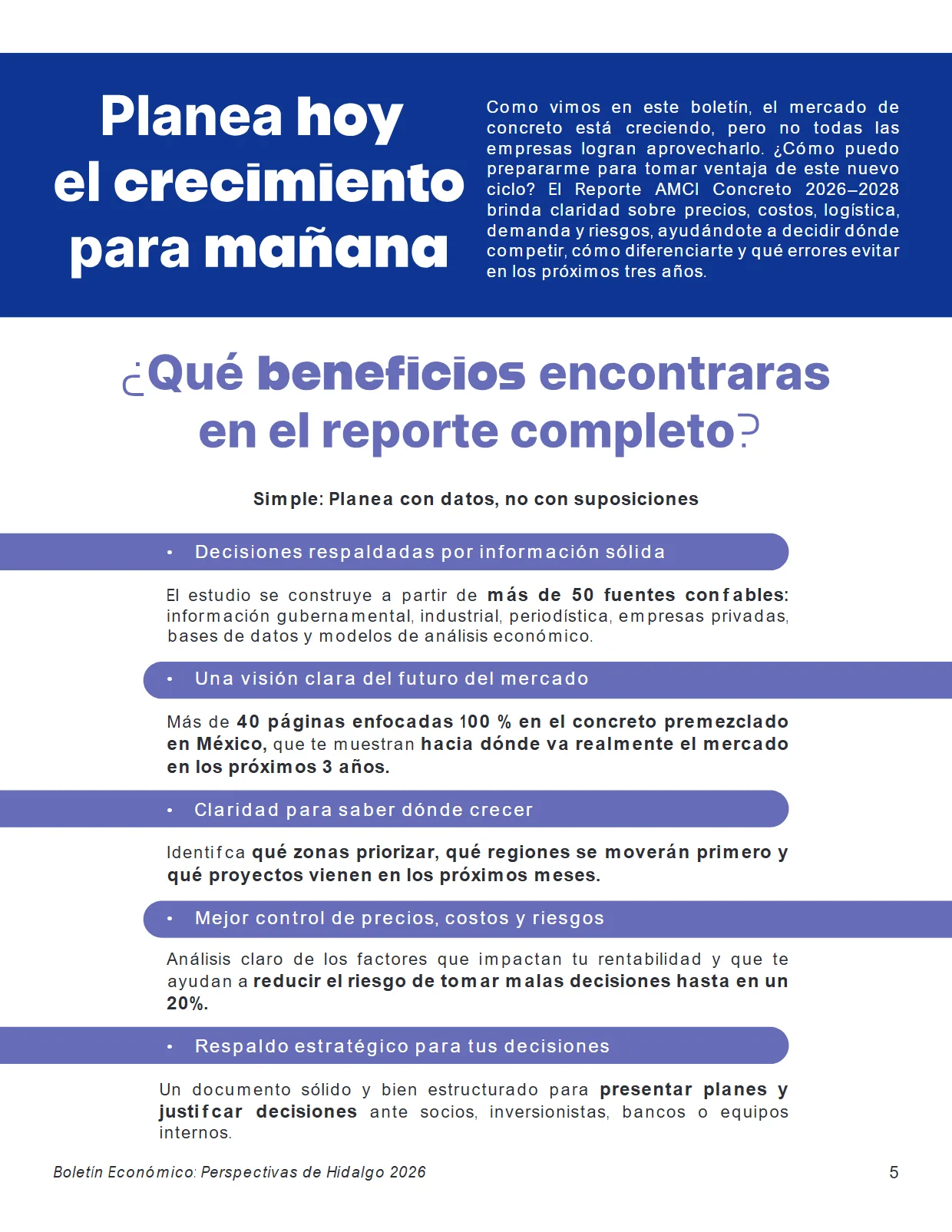 Perspectivas del Mercado de Concreto en México 2026 — página 6