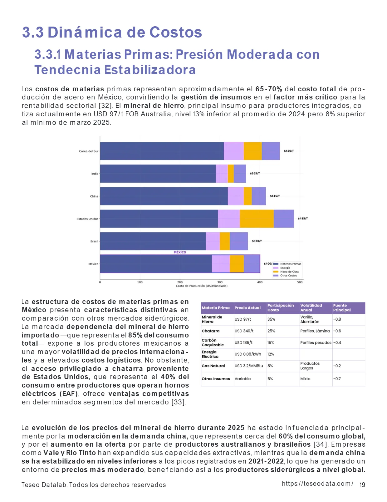 Análisis del Mercado del Acero en México 2025 — Proyecciones de Precios — página 19